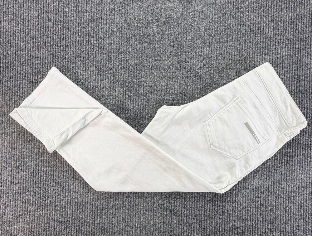 Prada Contour Fit Womens White Jeans Size 27 Cropped Ankle Stretch Italy